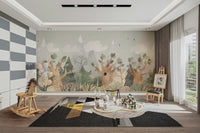 The trees are tall and numerous.

