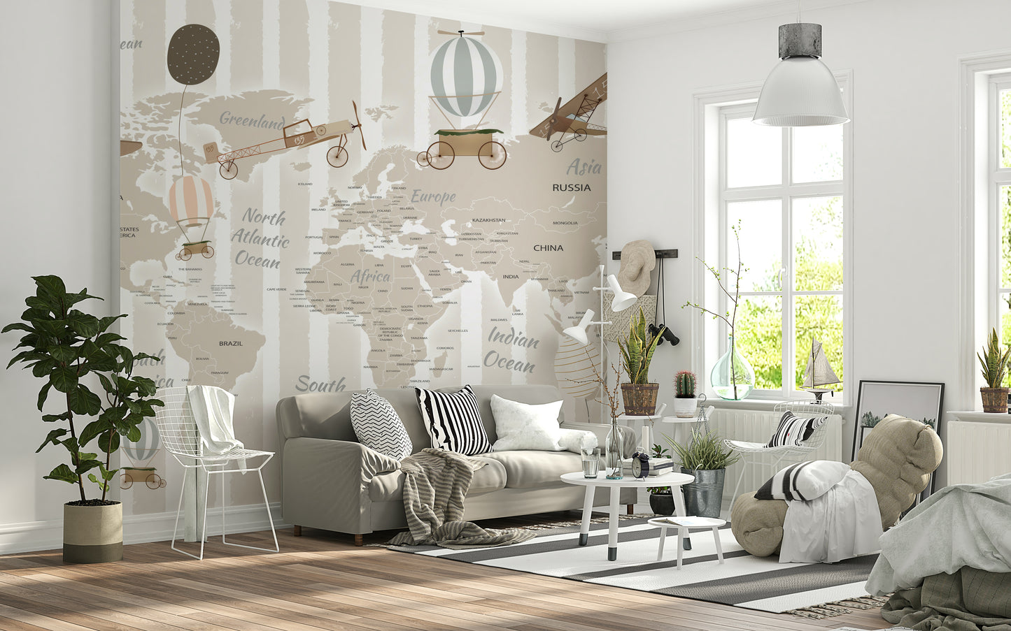 World Explorers Map Wall Mural