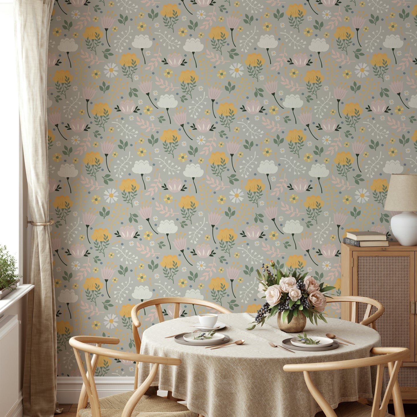 Floral Pattern Wallpaper⁠