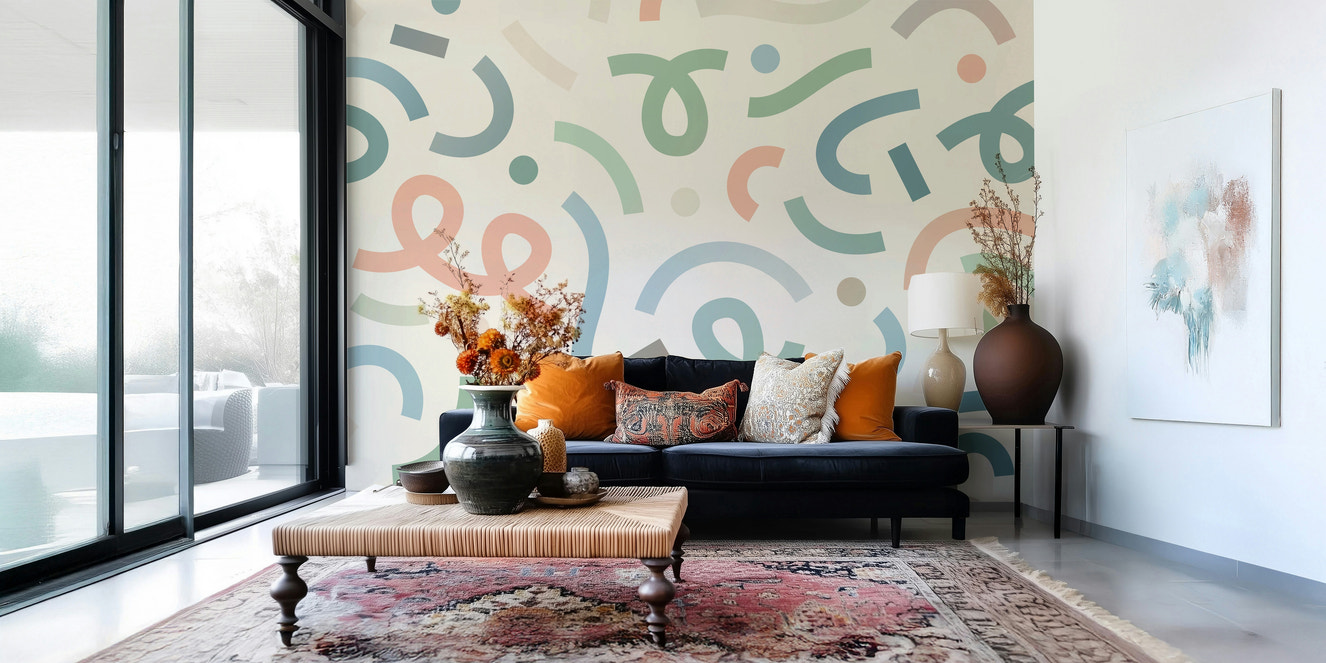 Whimsical Geometry Wall Mural