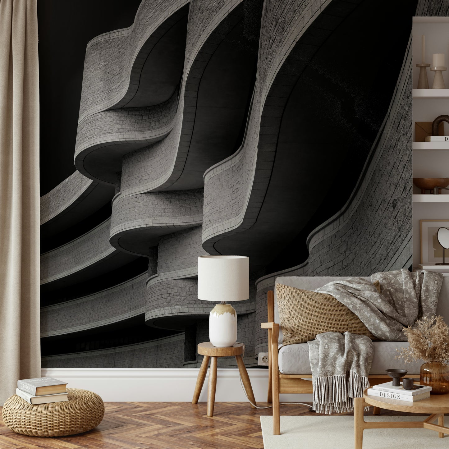 Architectural Curves Wall Mural