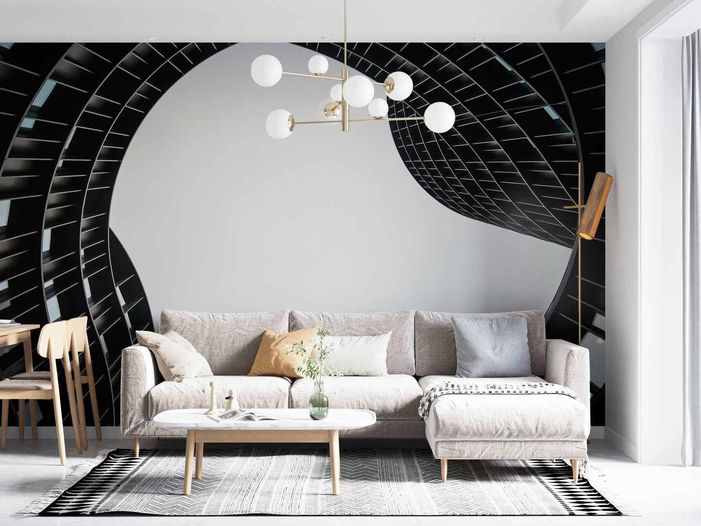 Architectural Geometry Wall Mural