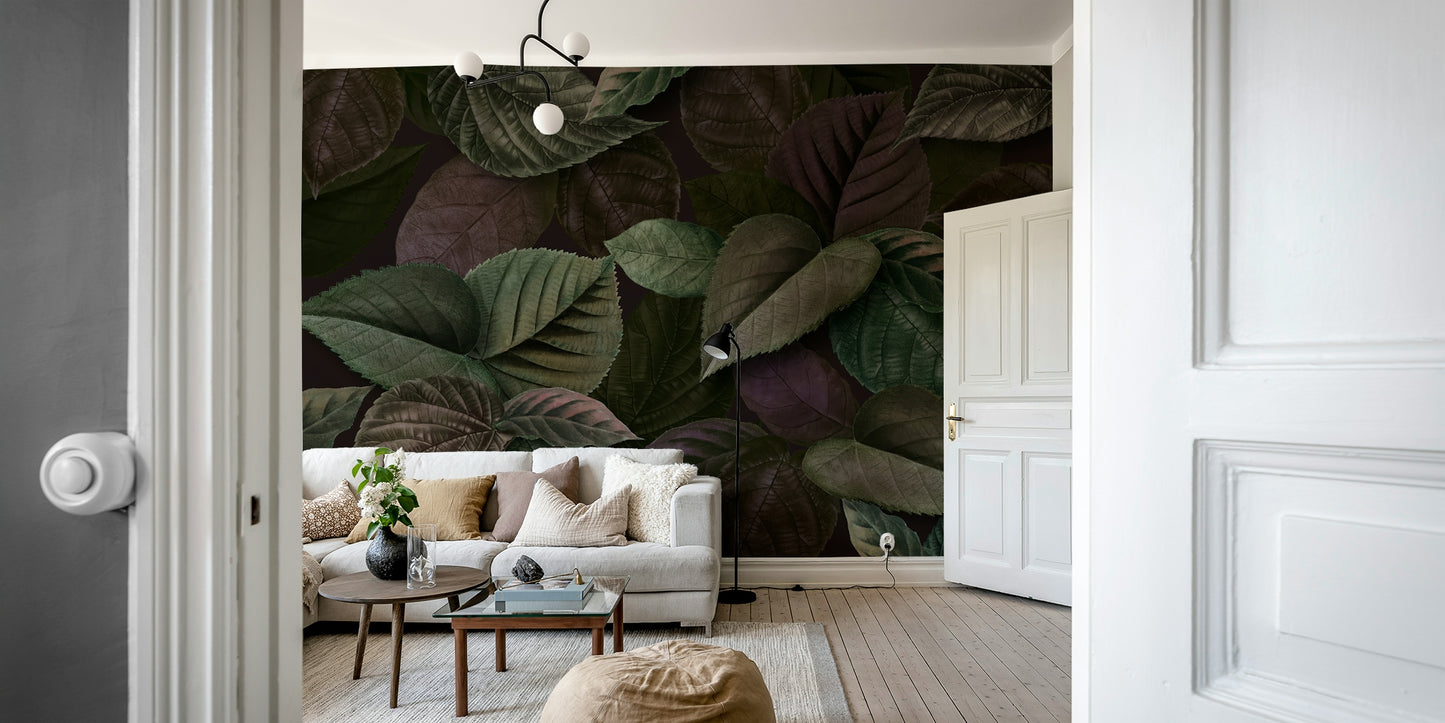 Fine Foliage Green Wall Mural