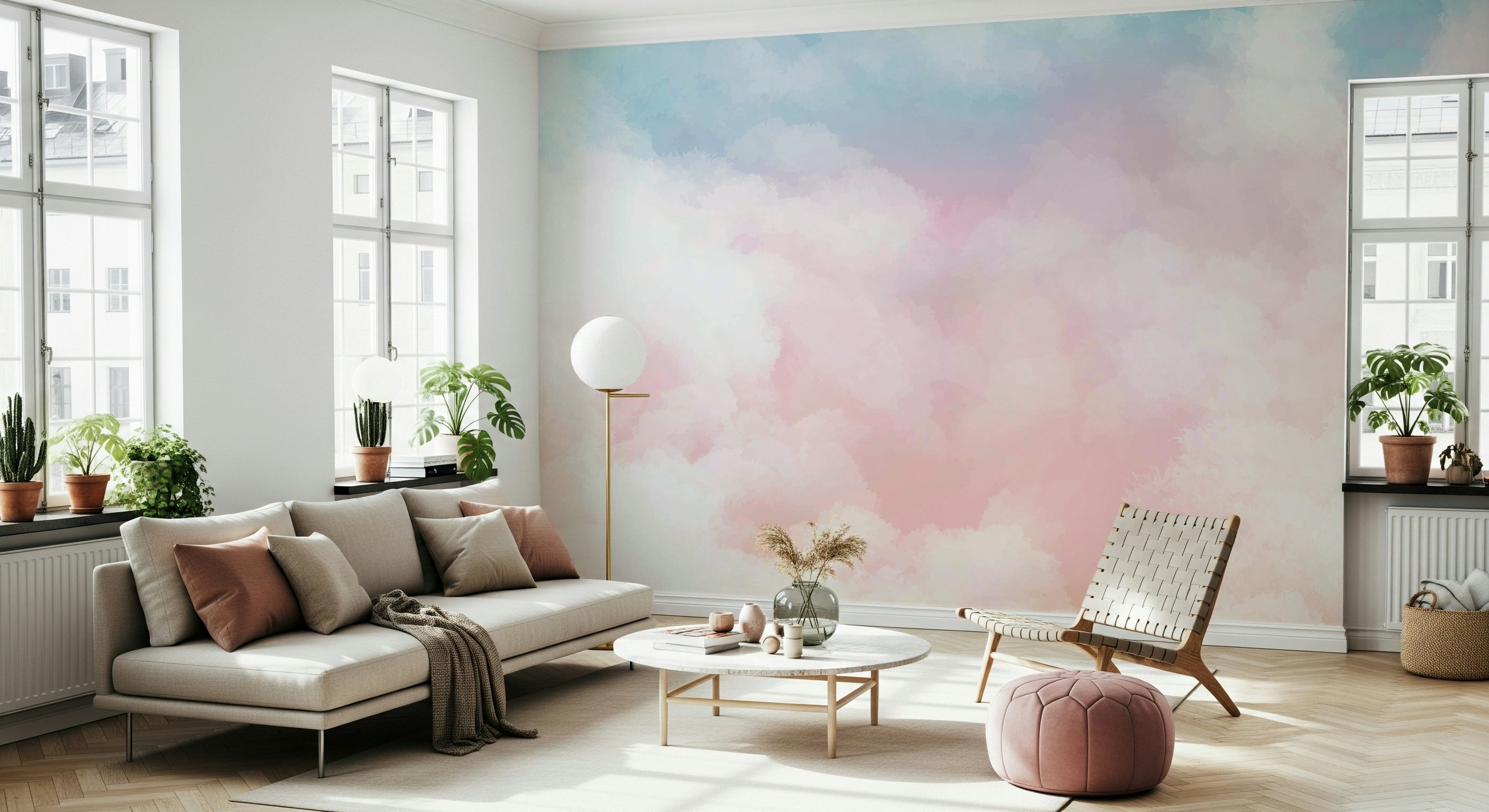 The pattern has a cloudy, atmospheric look with no sharp lines.

