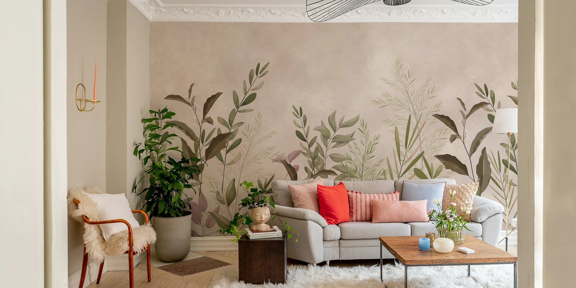 The colors are muted and gentle, including shades of off-white, pale gray, and cream.

