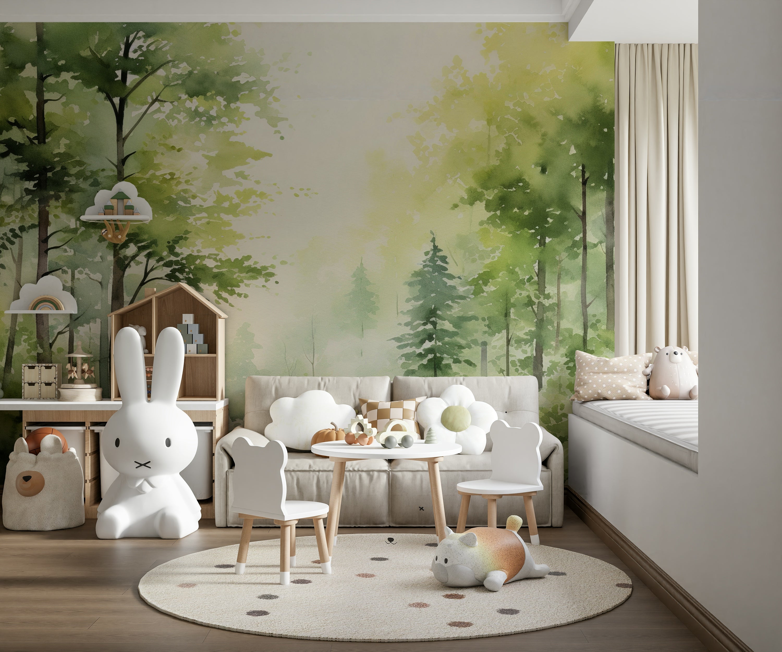 The style is natural and feels very peaceful and quiet.

