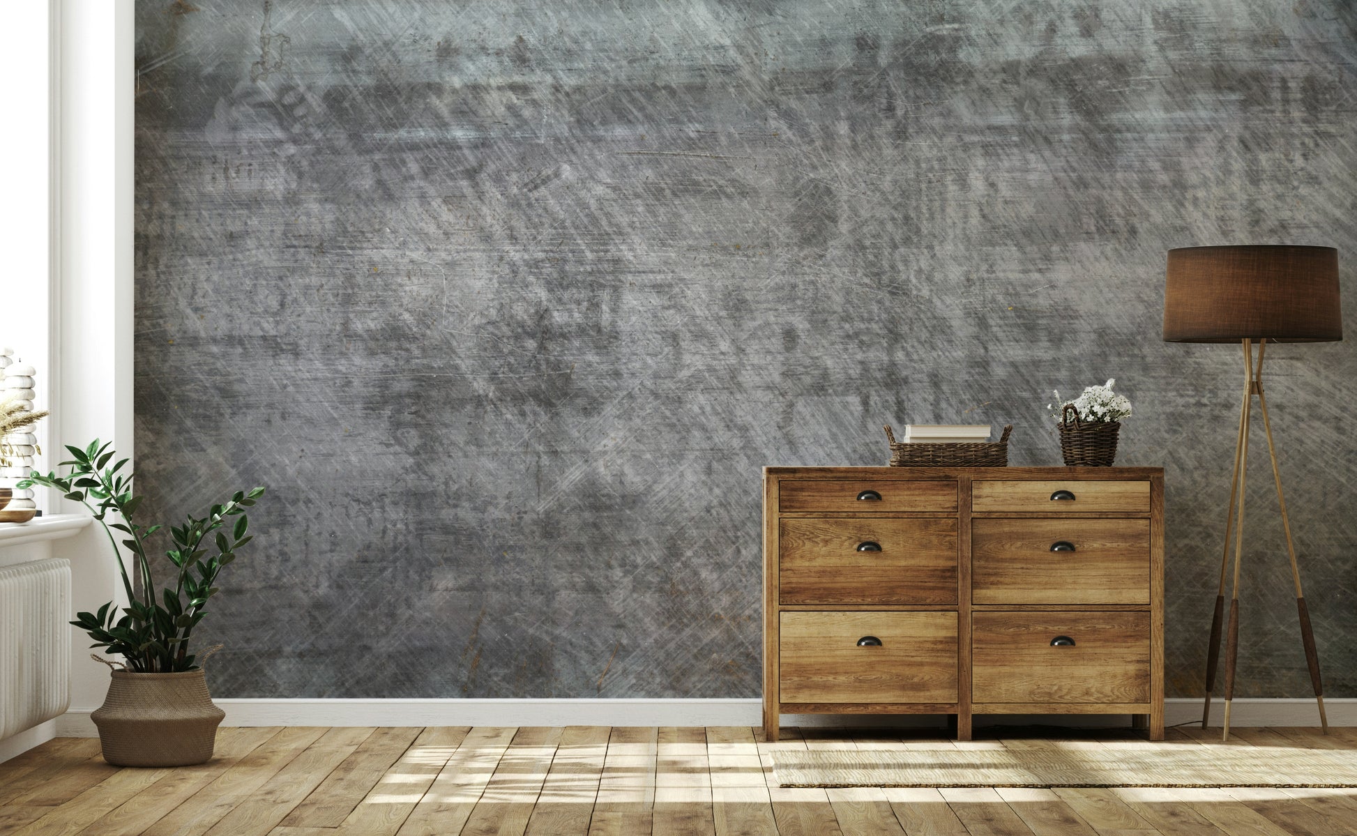 The light in the room highlights the fine details of the weathered surface.

