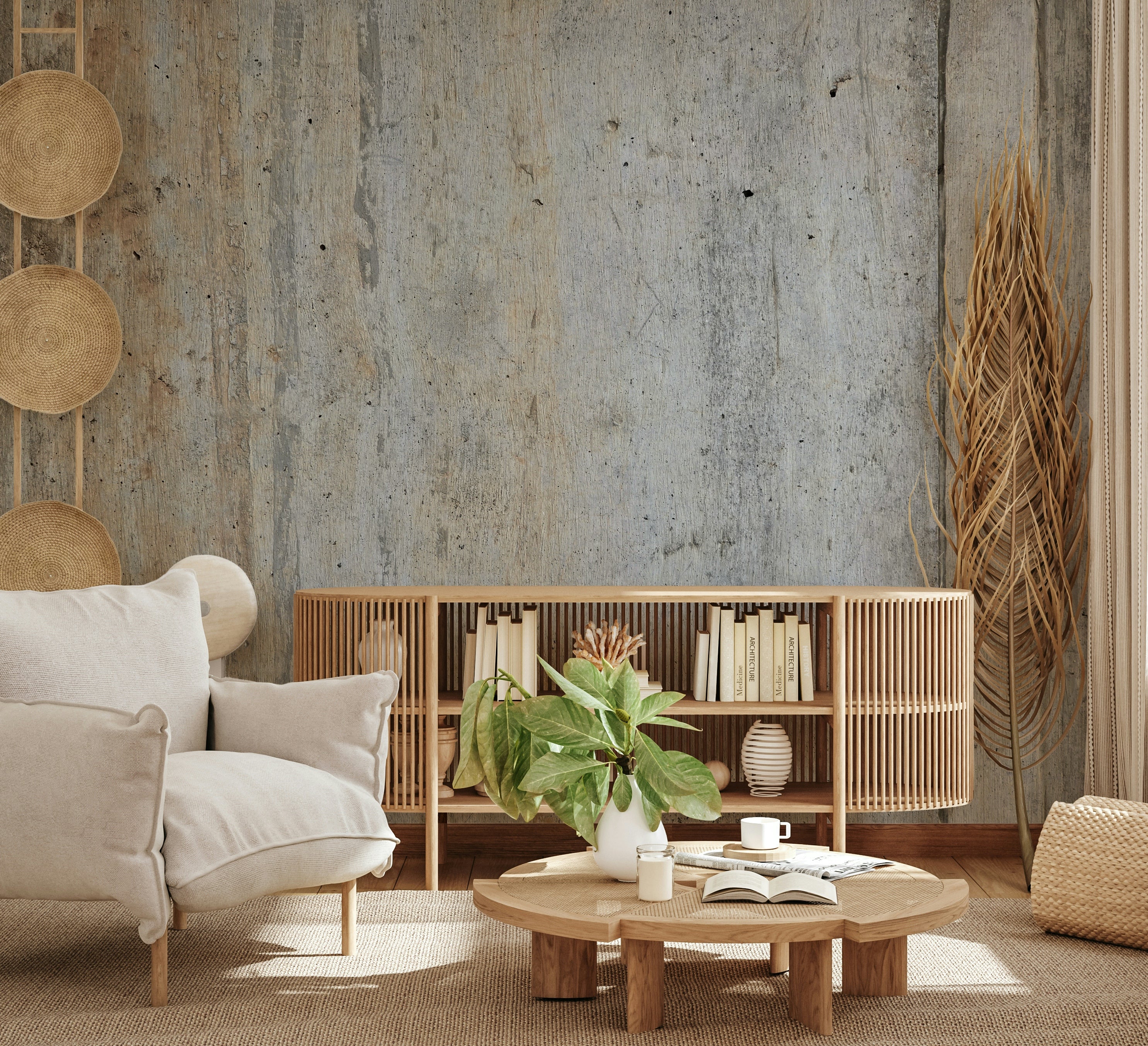 The design has a very raw and powerful effect on the space.

