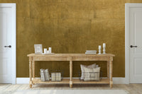 The light in the room highlights the subtle metallic sheen on the surface.

