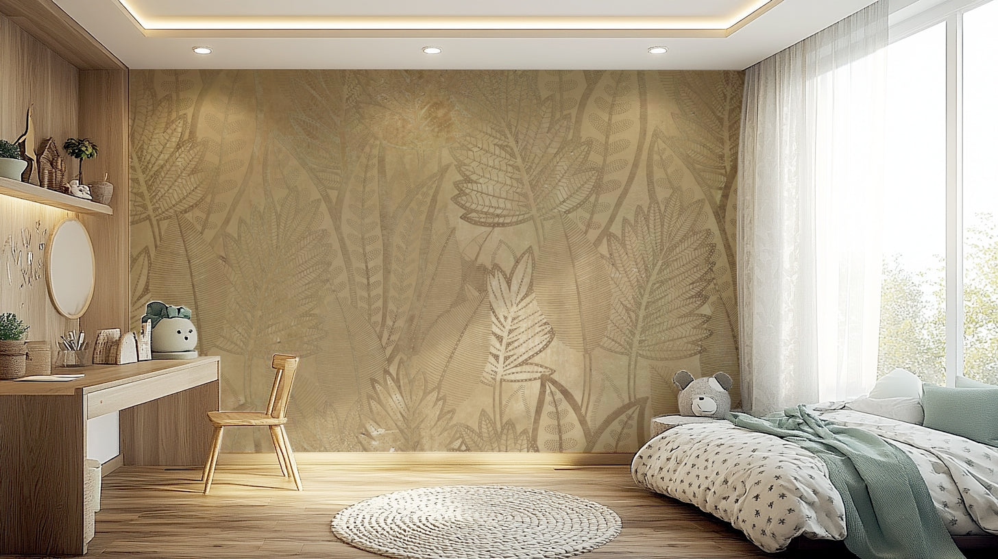 The colors are primarily gold, bronze, and hints of deep gray or black.

