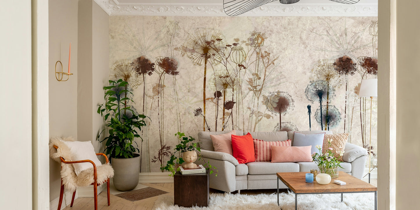 The design has a peaceful, calming effect on the space.


