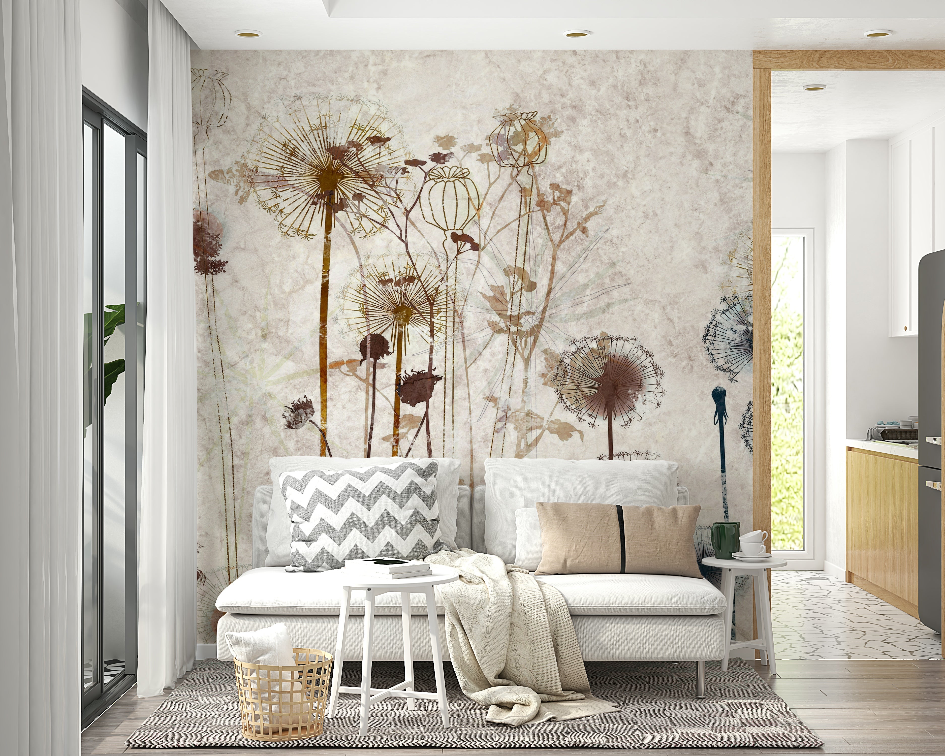 Natural light from a nearby window illuminates the peaceful scene.

