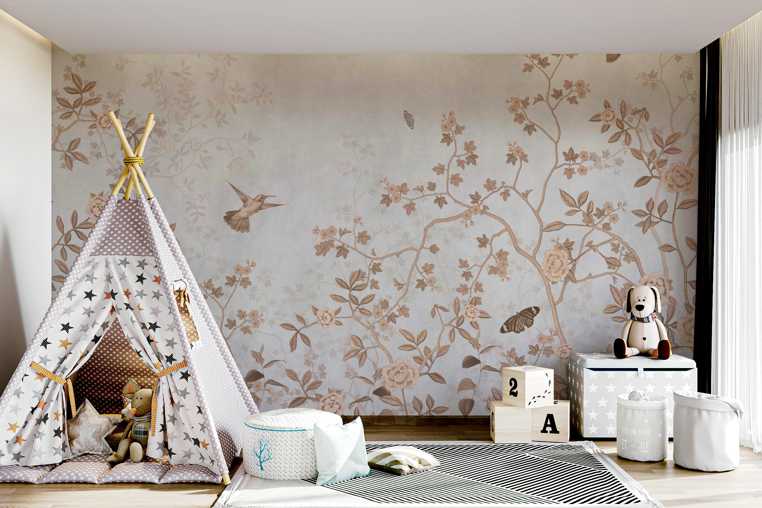 The design gives a feeling of quiet, natural beauty.

