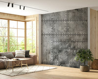 A wall mural of a peaceful industrial pattern.

