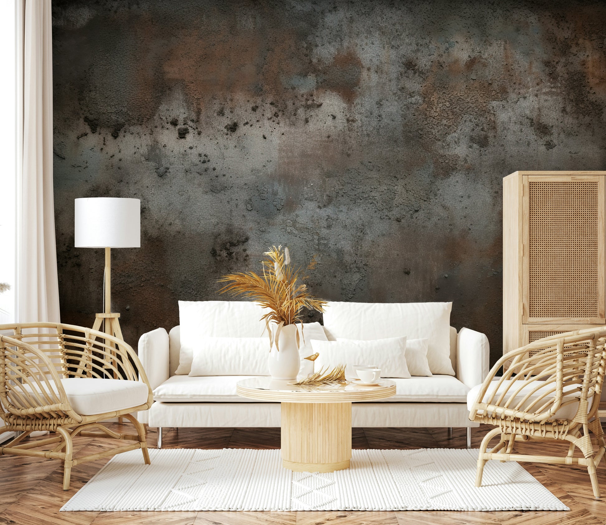 The image has a textured, layered look.

