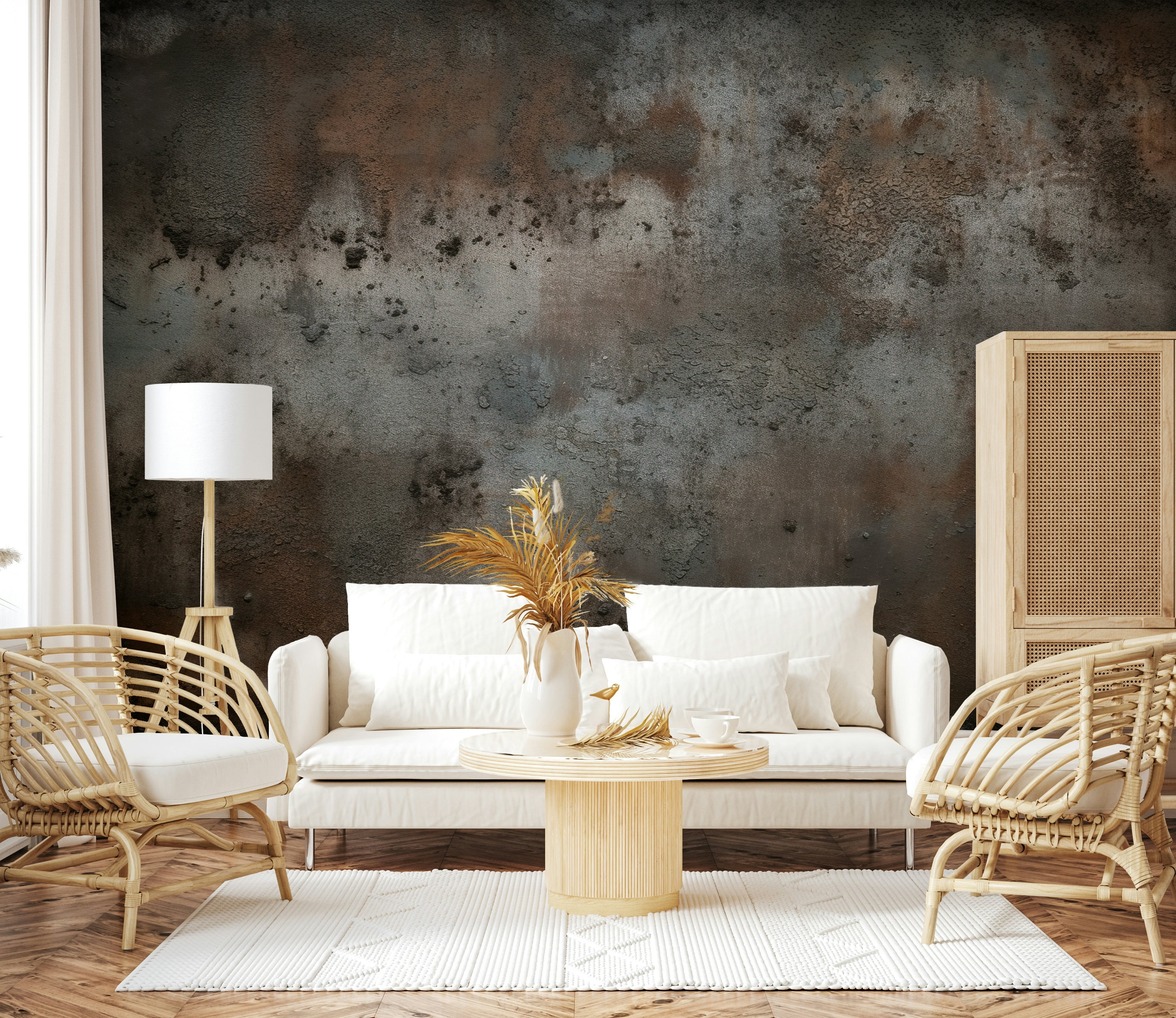 The image has a textured, layered look.

