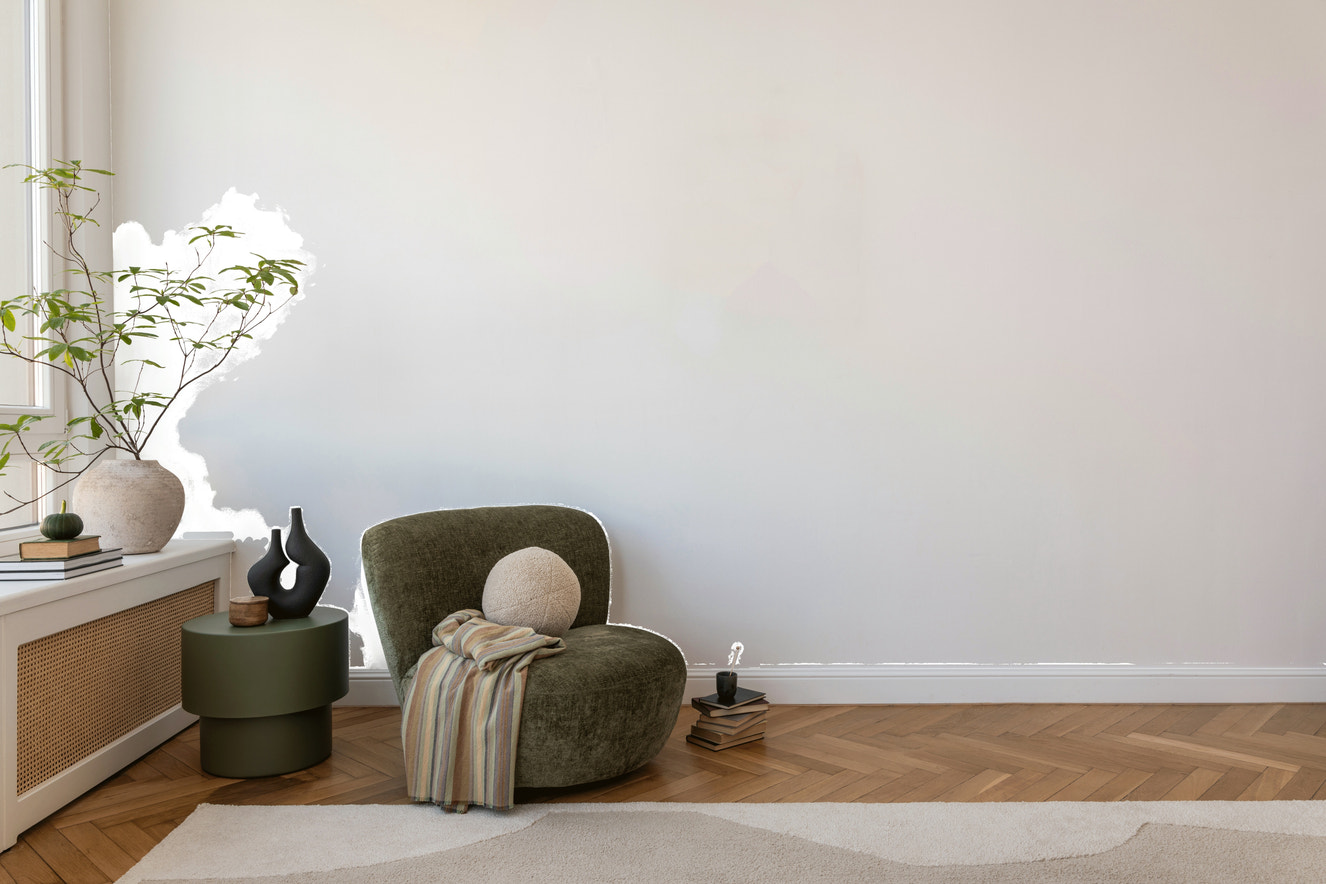 A wall mural of a textured surface.

