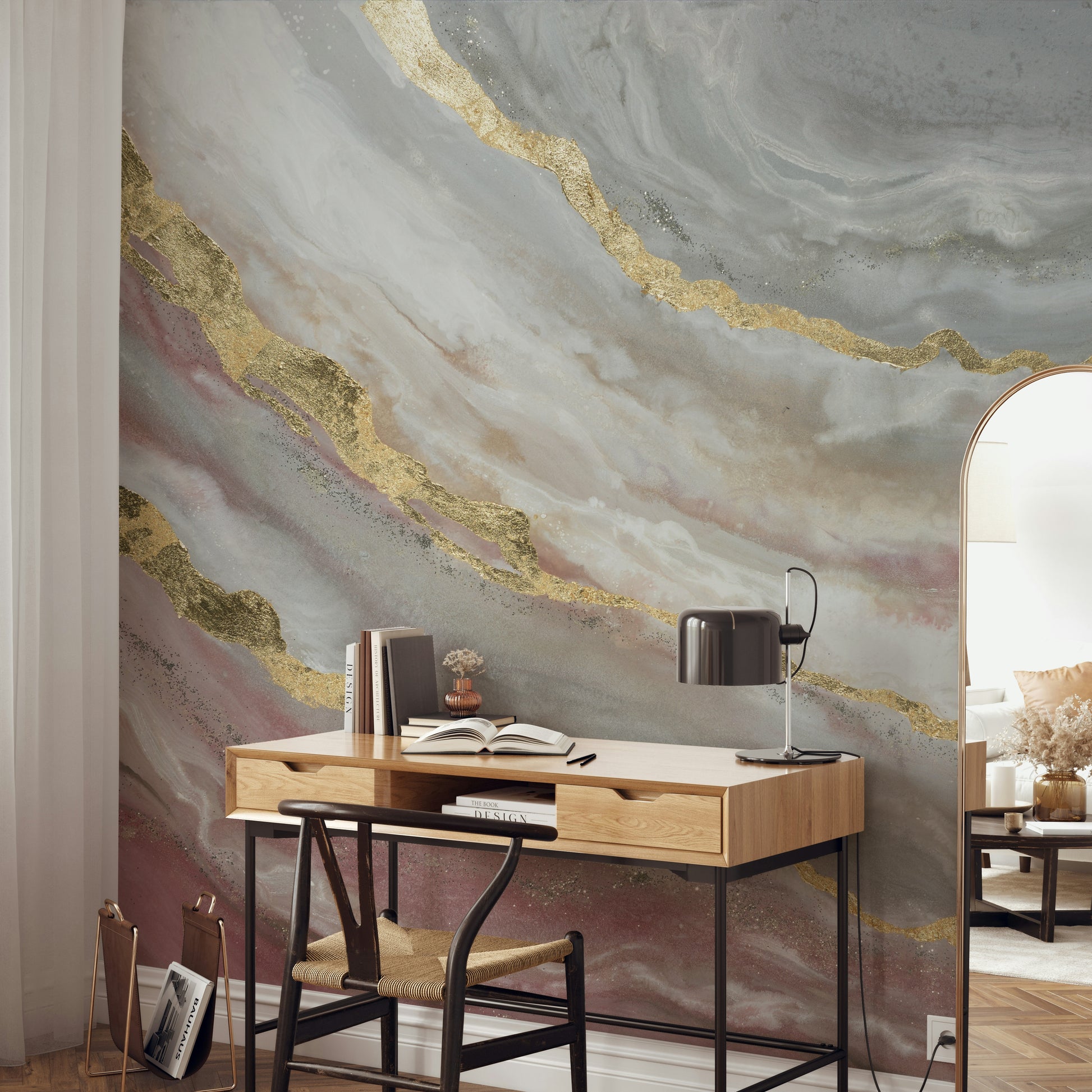 The style is artistic and modern.

