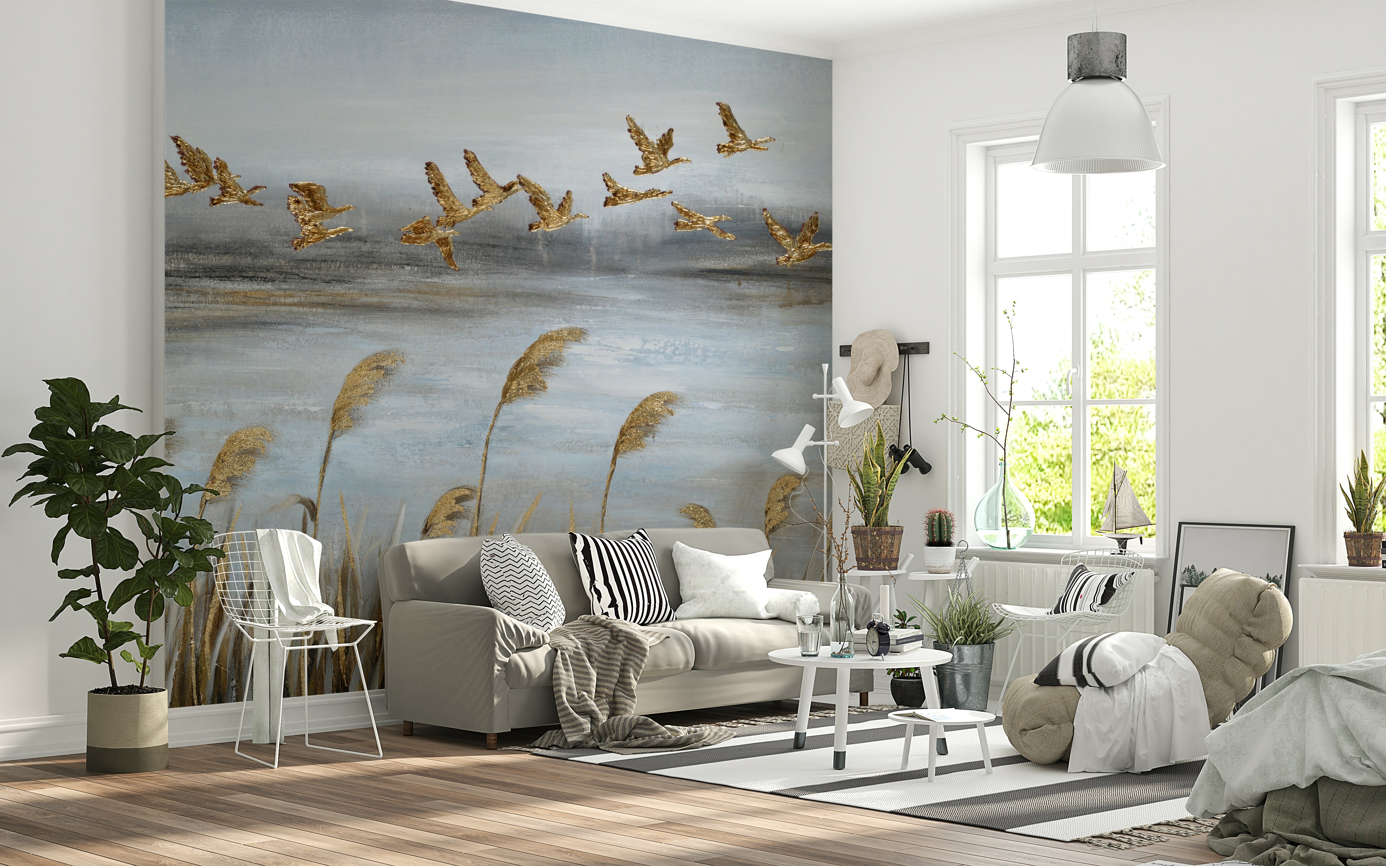 The overall mood is peaceful and sophisticated.

