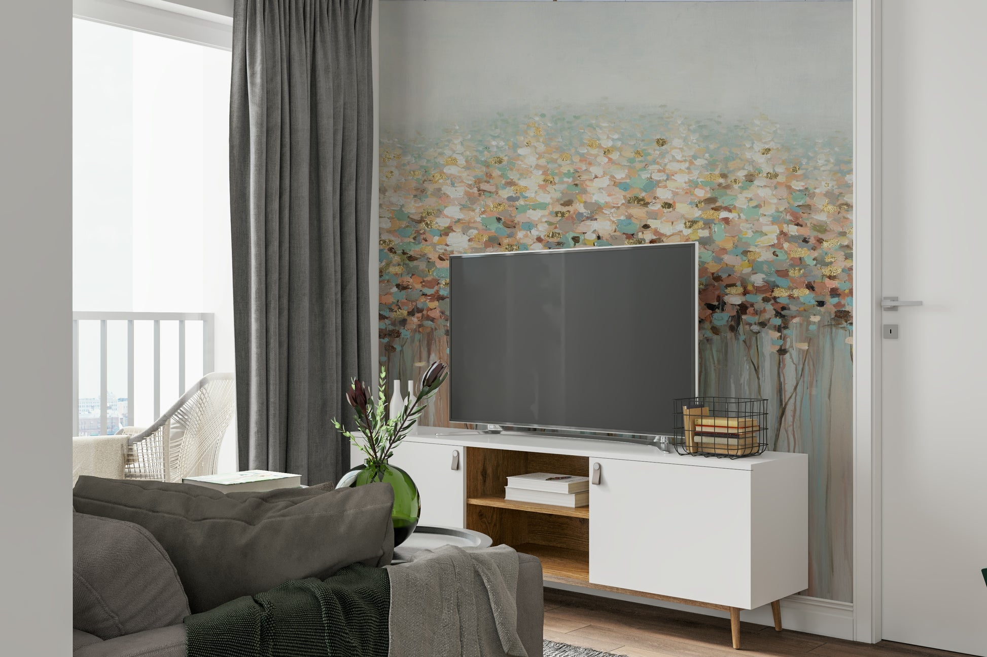 The image uses soft gradients and textures.

