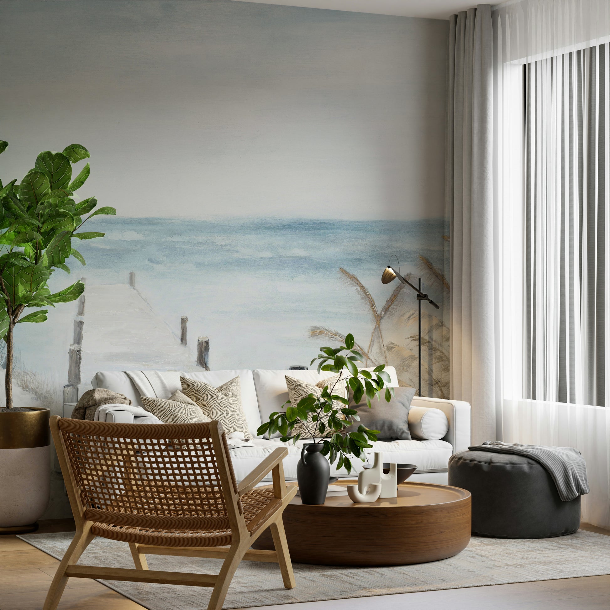 The colors are muted, with tones of blue, gray, and brown.

