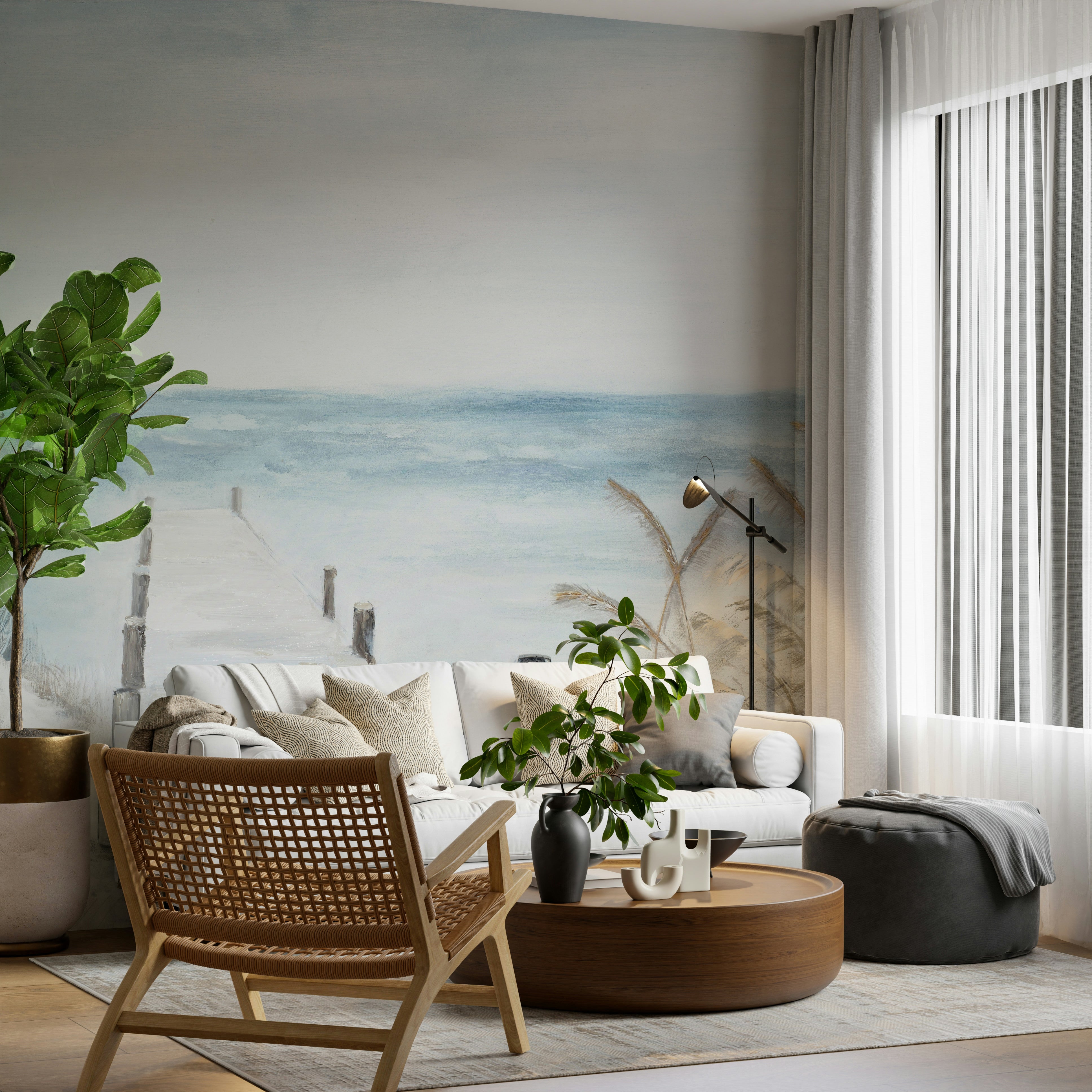 The colors are muted, with tones of blue, gray, and brown.

