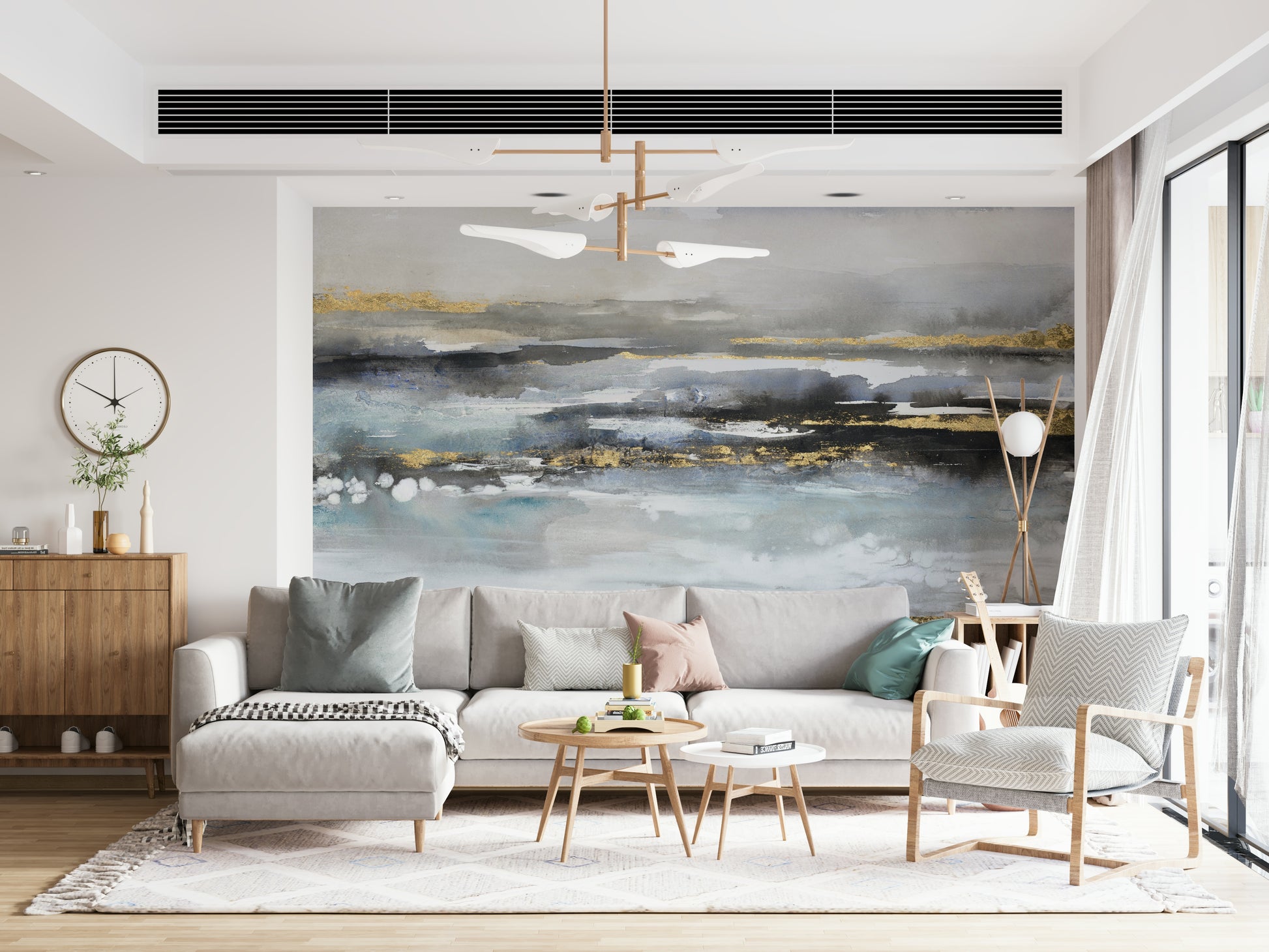 The image shows a peaceful scene with a horizon line.

