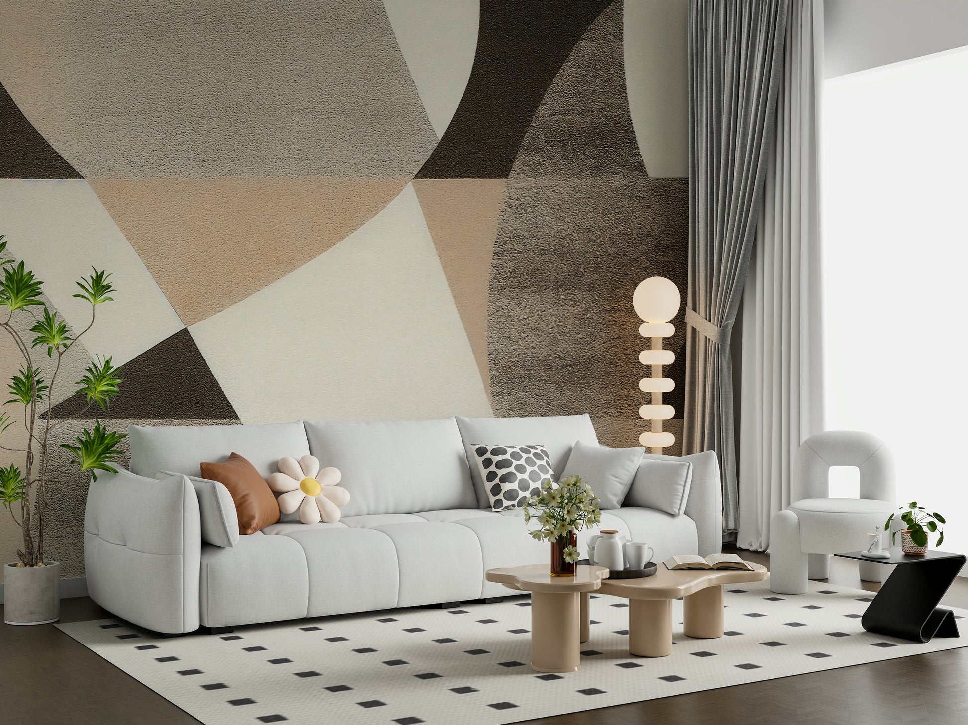 The style is artistic and modern.

