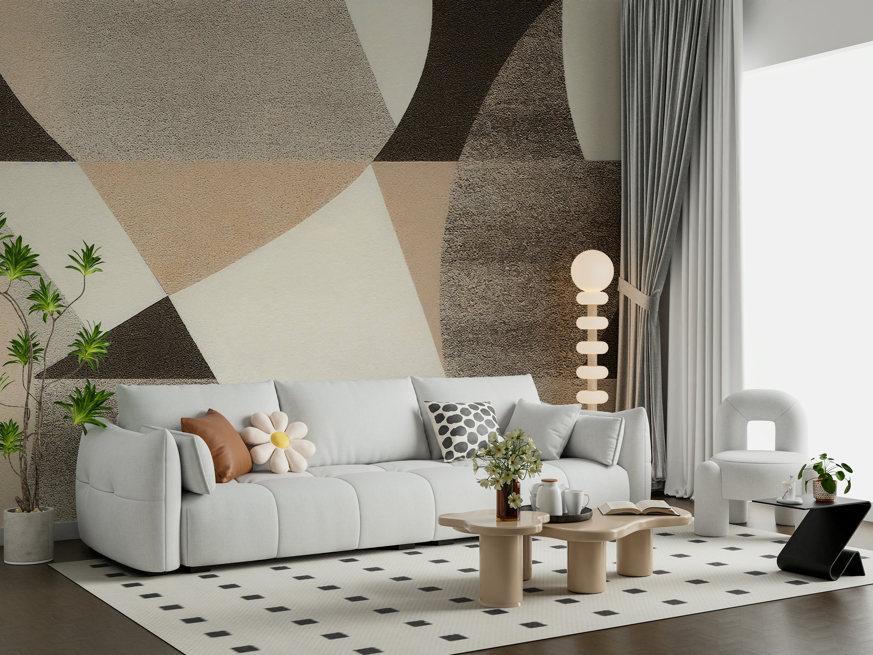 The style is artistic and modern.

