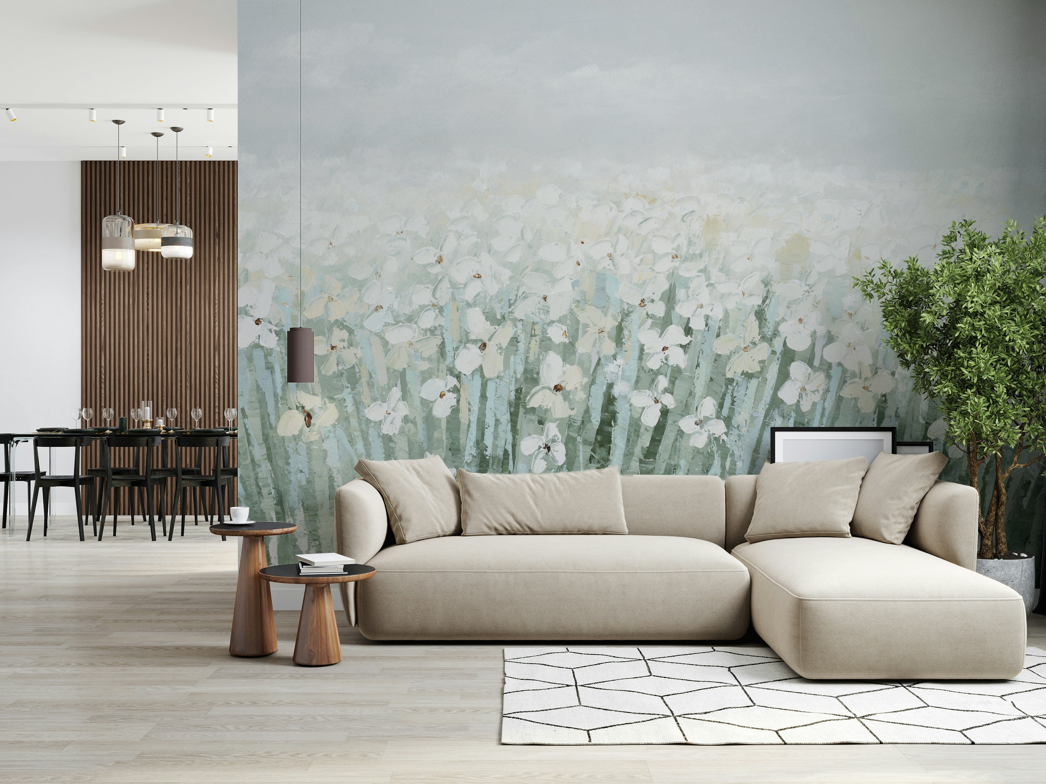 The feeling is one of fresh elegance.


