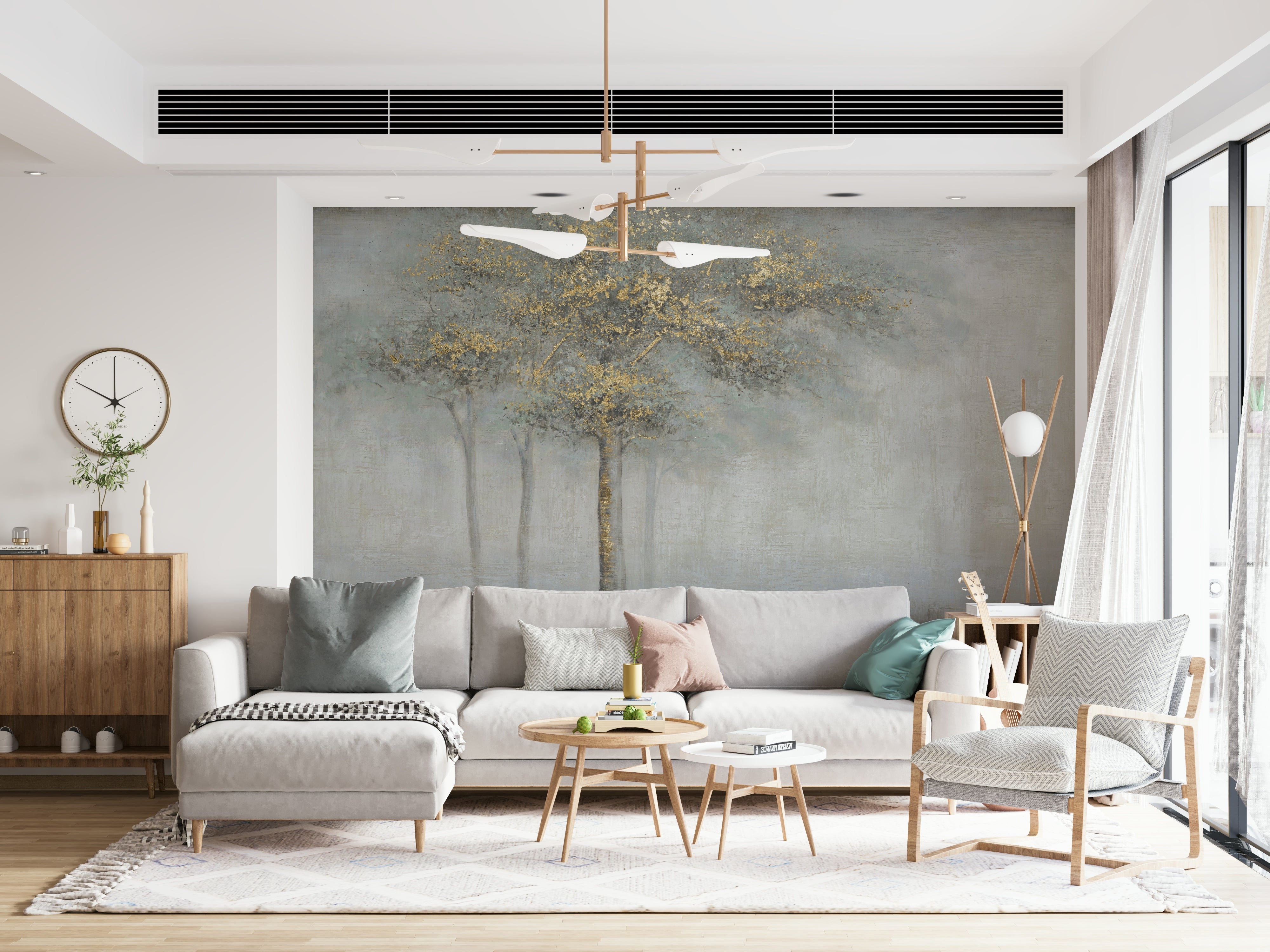 The image shows an artistic impression of a forest.

