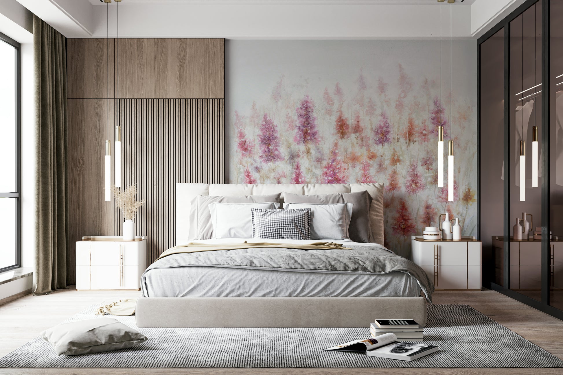 The colors are gentle, pastel, and muted.

