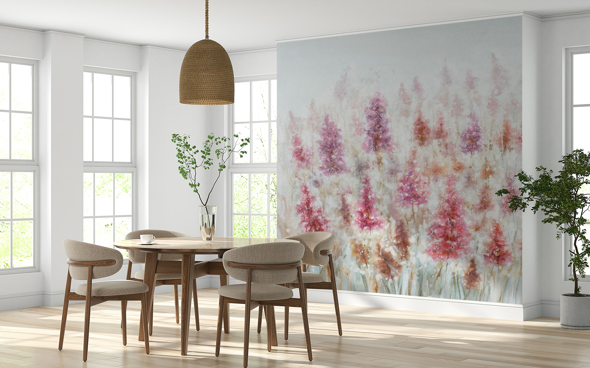 The design gives a feeling of quiet, natural beauty.

