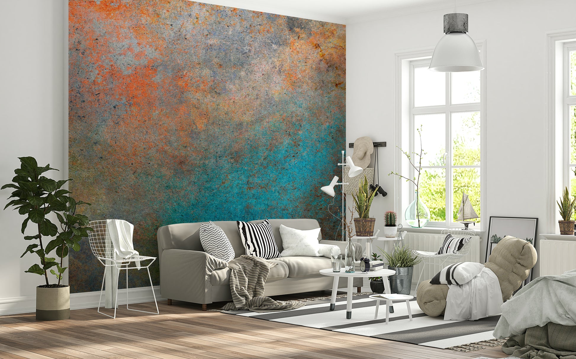 The image has a textured, metal look.

