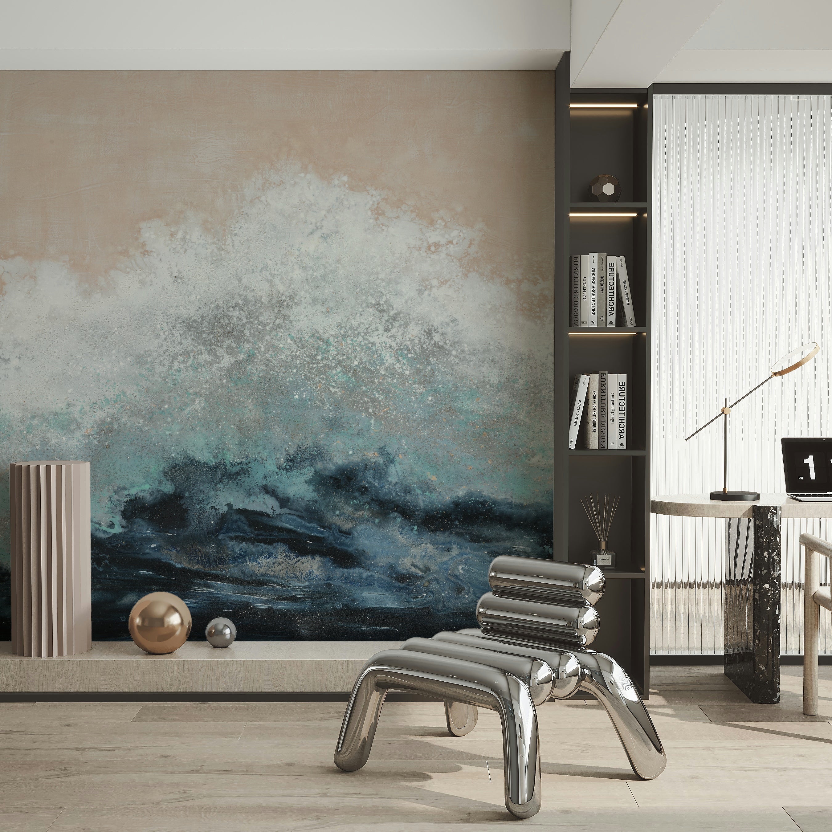 The style is artistic and modern.

