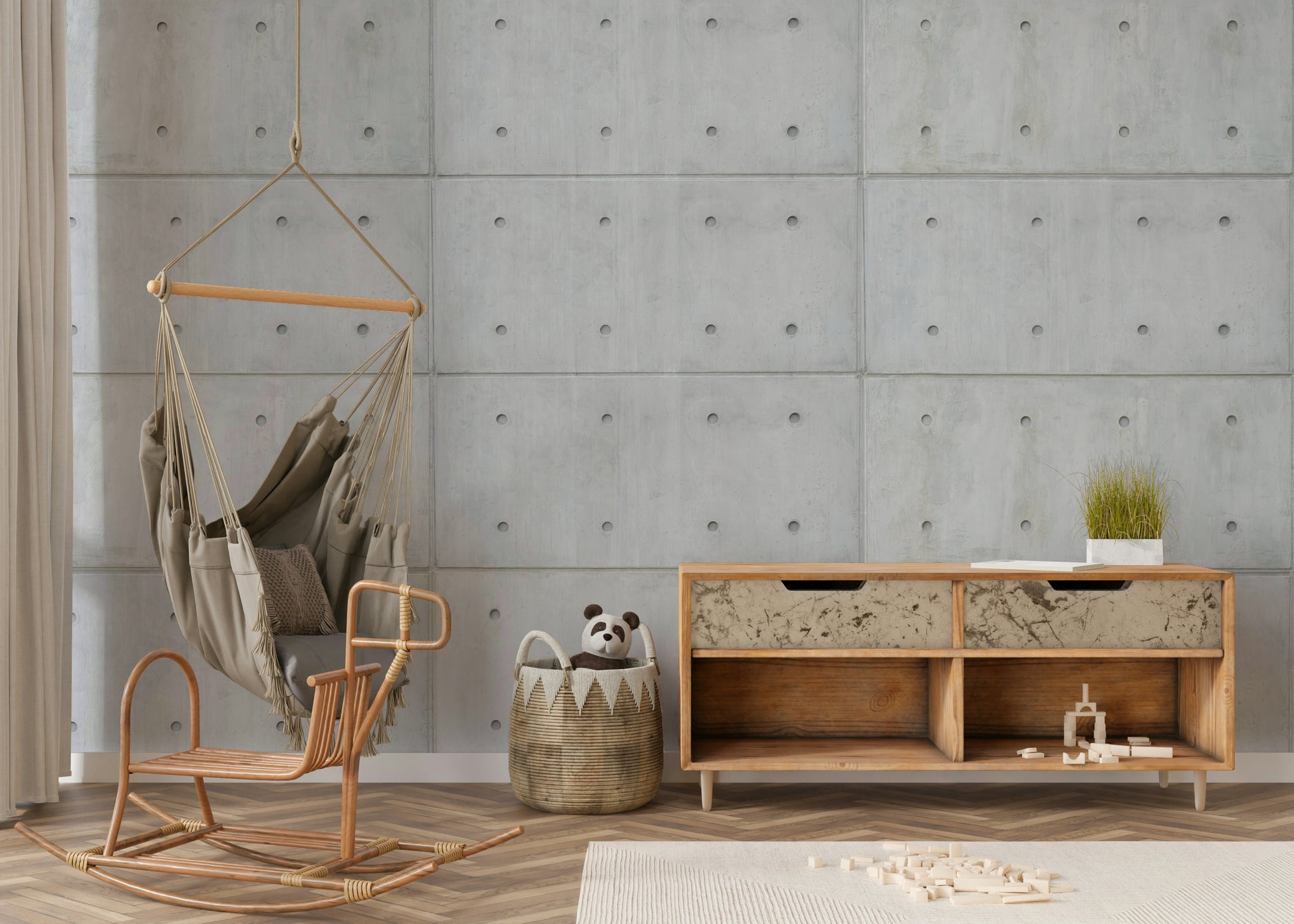 The design gives a feeling of quiet, natural beauty.

