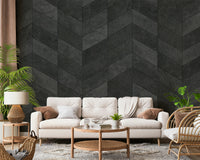 The composition is a repeating herringbone pattern.

