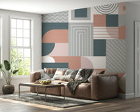 A wallpaper design with a geometric pattern.

