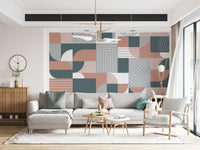 The shapes are the central focus of the image.

