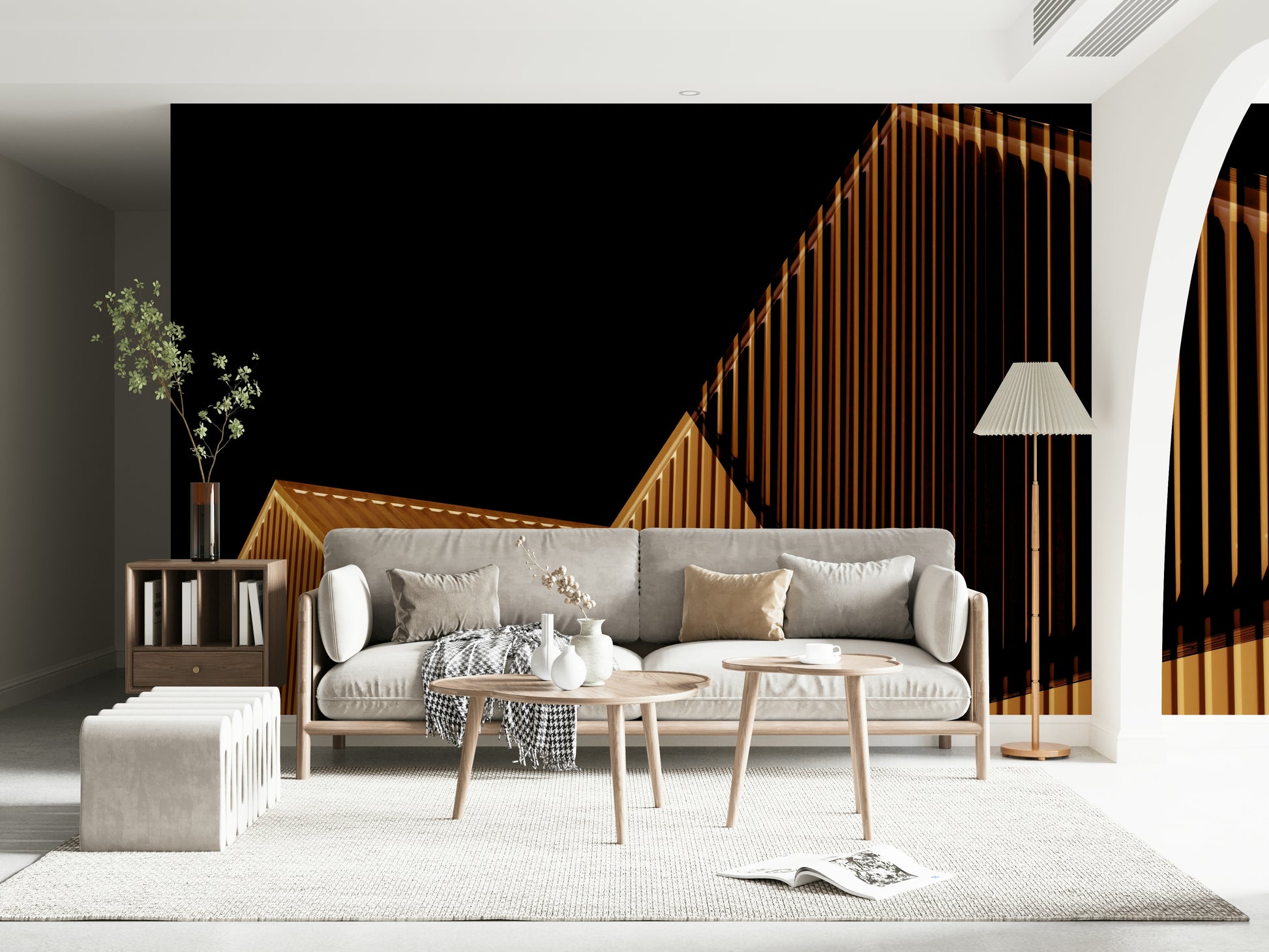 The design gives a feeling of quiet, natural beauty.

