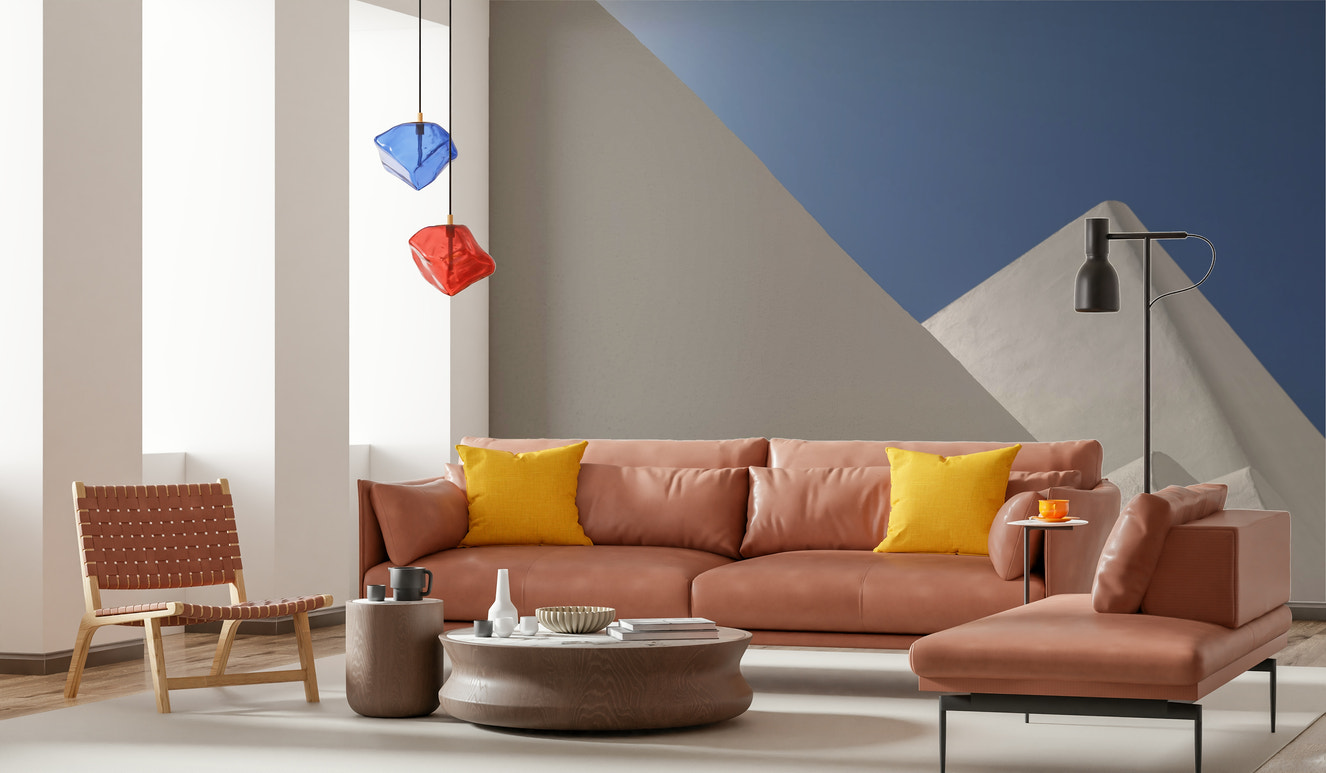 A wallpaper design with a geometric pattern.

