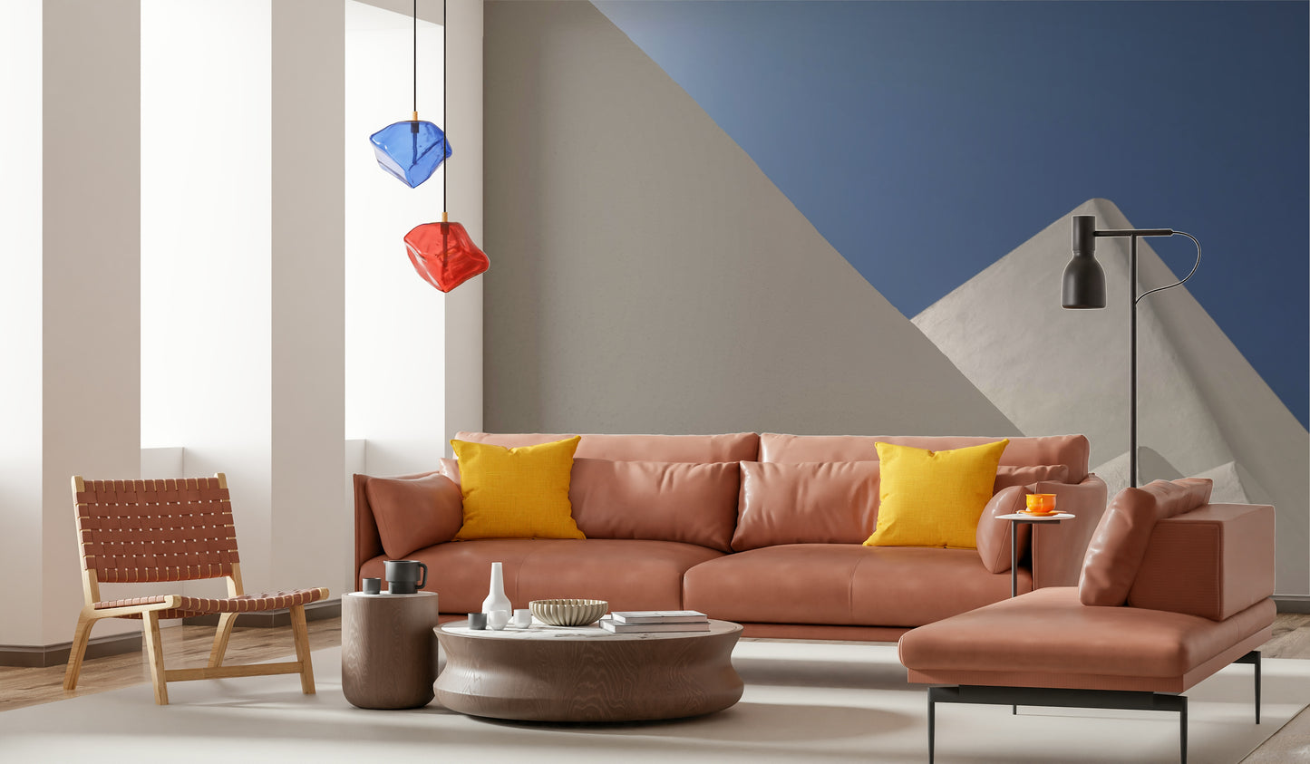 A wallpaper design with a geometric pattern.

