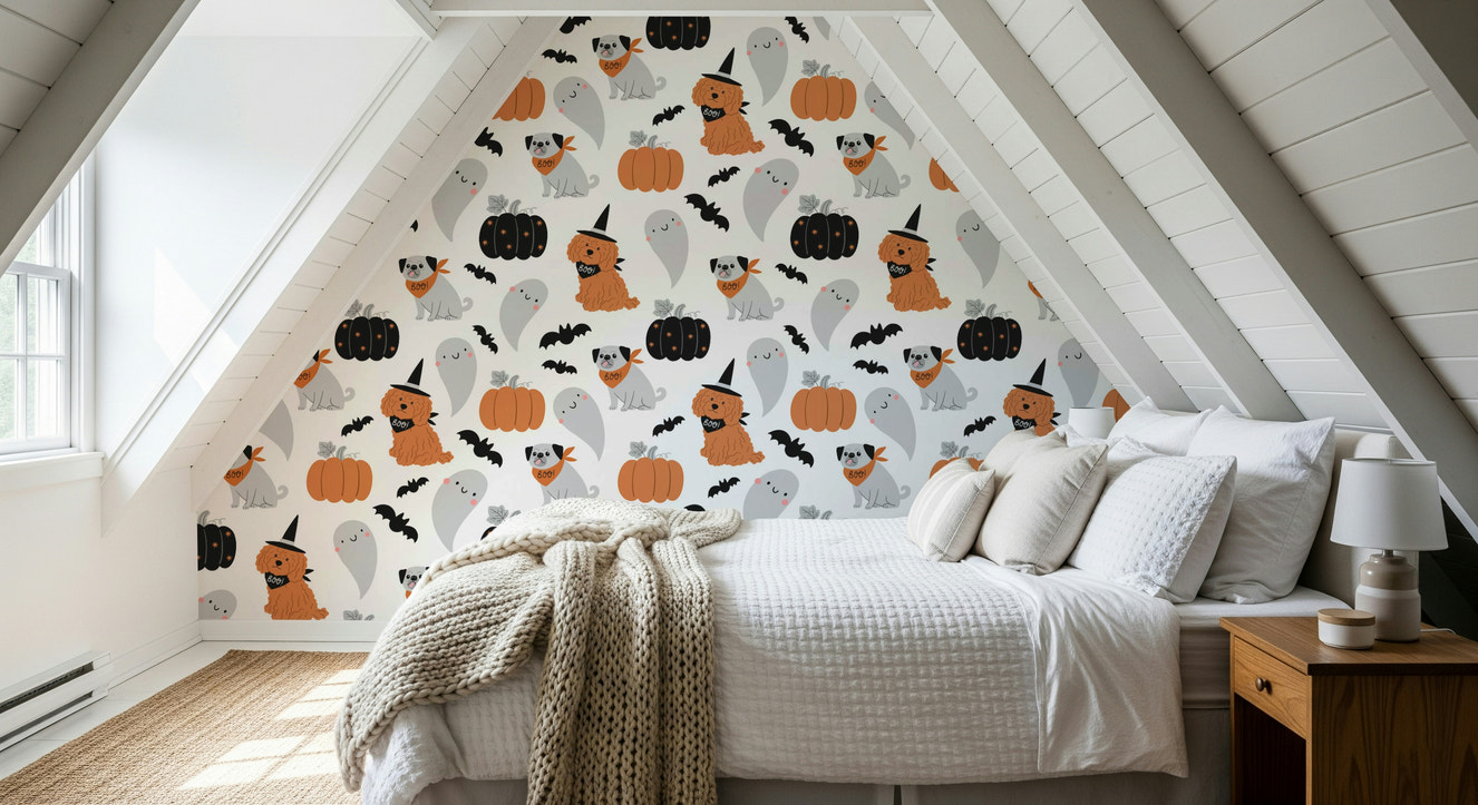 Spooky Pups Halloween Parade Wallpaper⁠