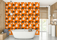 Cute ghost cartoon wallpaper design