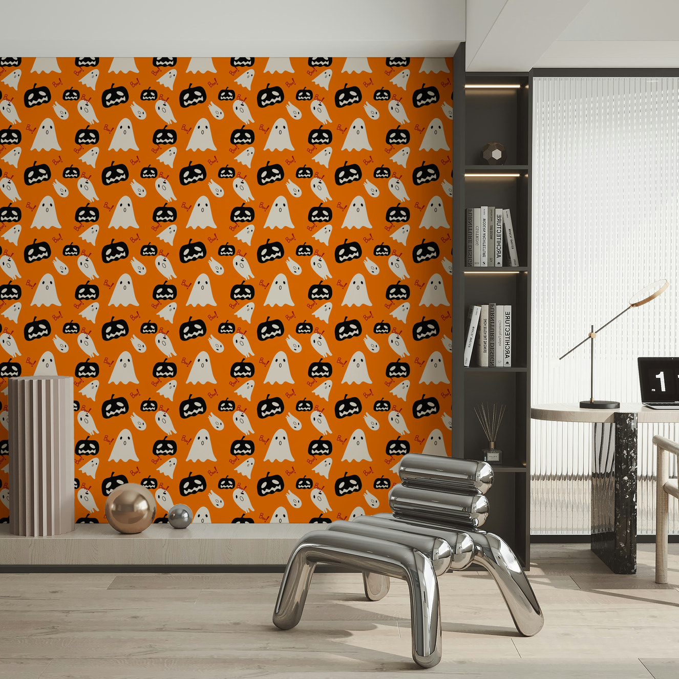 Halloween ghost wallpaper design