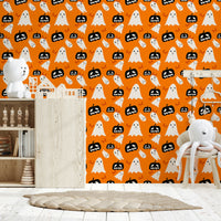 Cartoon pumpkin wallpaper design