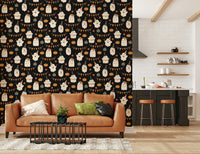Festive pumpkin wallpaper pattern