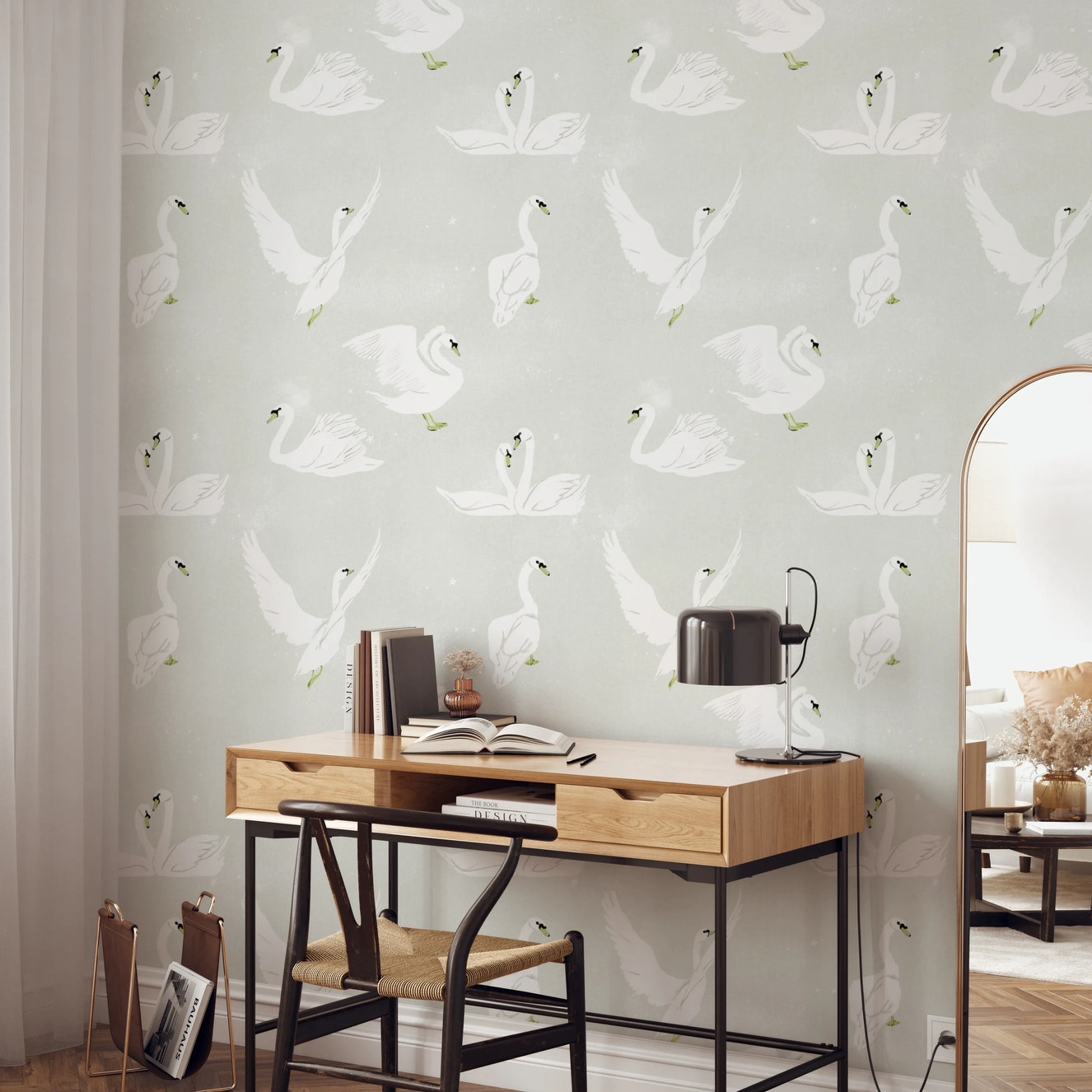 Swan Lake Reverie Wallpaper⁠