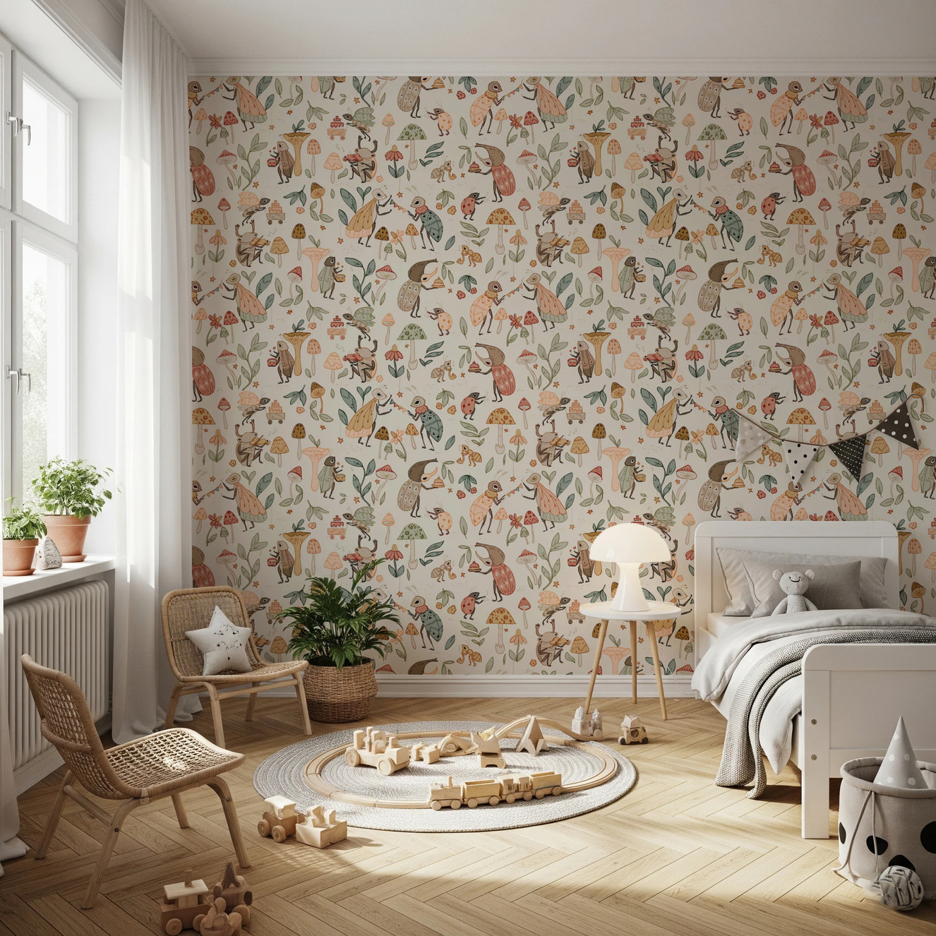 Bug's Woodland Party Wallpaper⁠