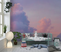 Dreamy sky background wallpaper in soft pastel shades.